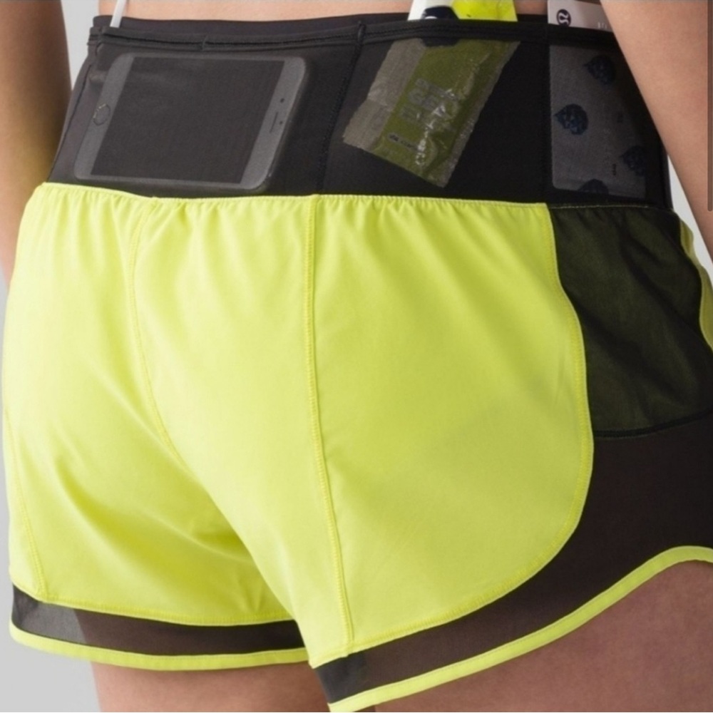 Lululemon Athletica Women's Neon Yellow Running Shorts